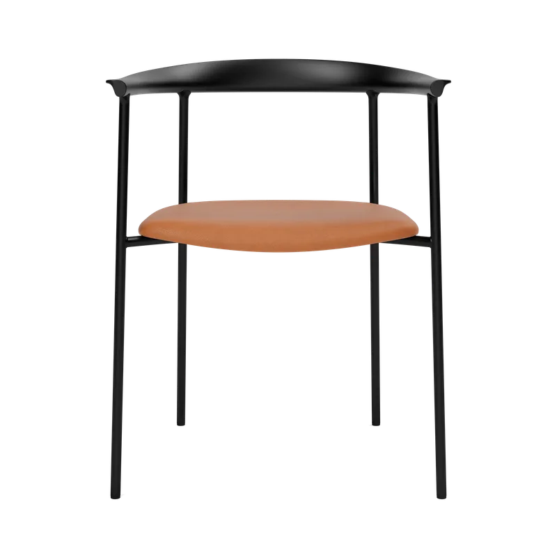 Arc Chair by TAKT in Black tube, Beech Black lacquer, LEAP® cognac – product photo 3 of 3