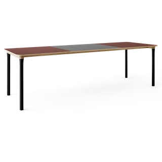 Arc Dining Table von TAKT in Natural oak and black beech, 0751 Deep red nano laminate, Ext-92 0752 Light grey nano laminate – Produktfoto 2 von 2
