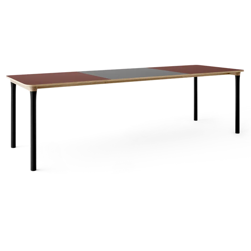 Arc Dining Table von TAKT in Natural oak and black beech, 0751 Deep red nano laminate, Ext-92 0752 Light grey nano laminate – Produktfoto 2 von 2