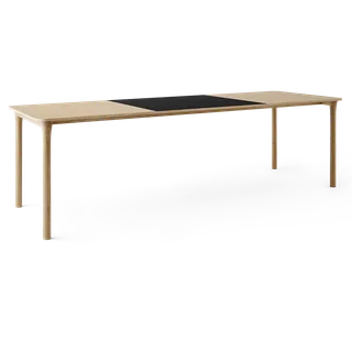 Arc Dining Table de TAKT en Natural oak and Natural oak, Oak veneer, Ext-92 0720 Black nano laminate – photo du produit 2 sur 2