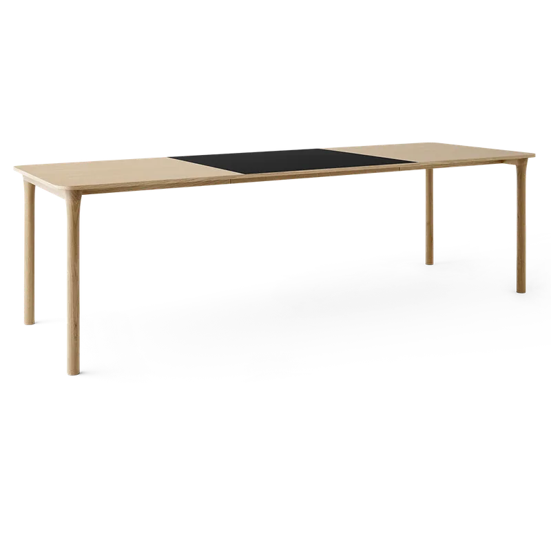 Arc Dining Table de TAKT en Natural oak and Natural oak, Oak veneer, Ext-92 0720 Black nano laminate – photo du produit 2 sur 2