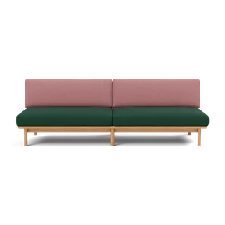 Spoke Sofa by TAKT in Oak Golden oil, Autumn 0971 Dark green, 0651 Rose, None – product photo 2 of 2