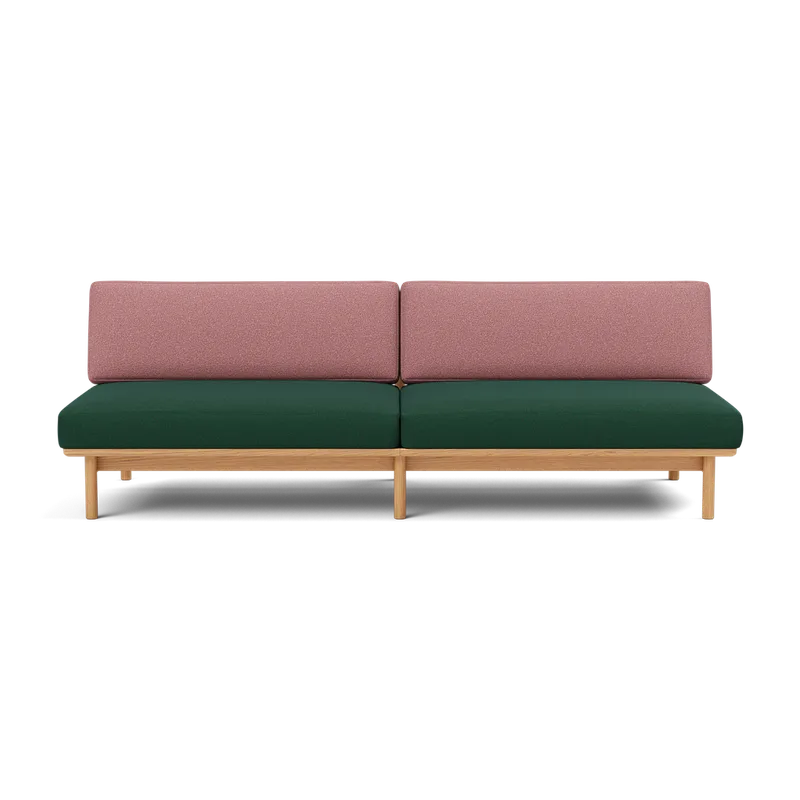 Spoke Sofa by TAKT in Oak Golden oil, Autumn 0971 Dark green, 0651 Rose, None – product photo 2 of 2
