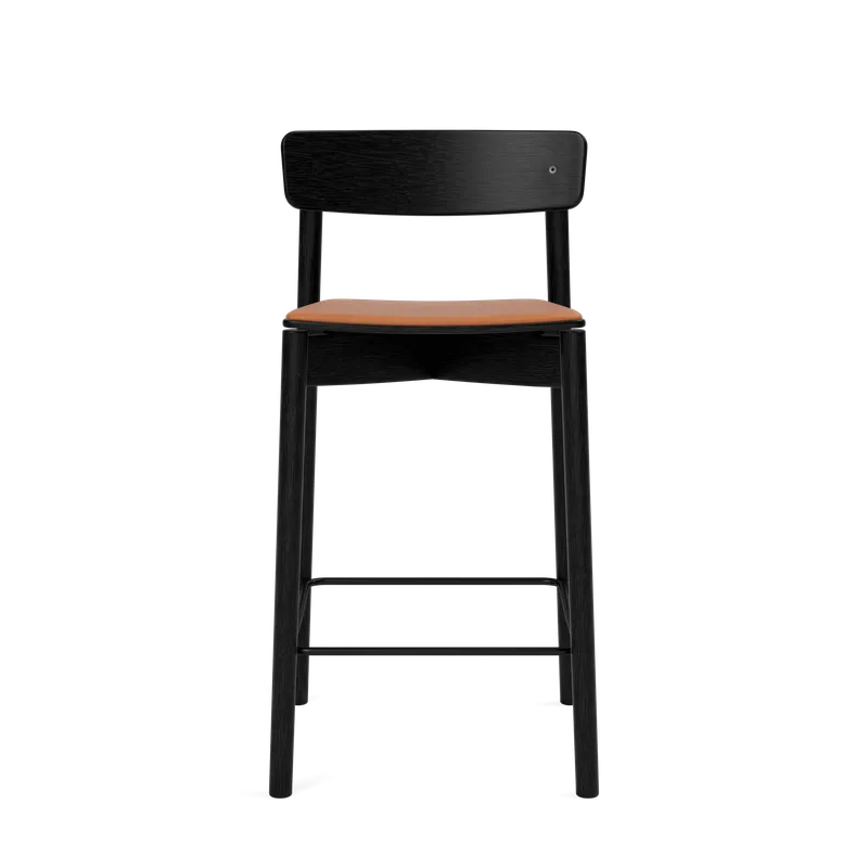 Cross Bar Chair de TAKT en 65 cm, Oak black, LEAP® cognac – photo du produit 2 sur 2