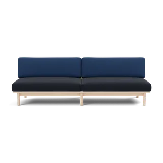 Spoke Sofa von TAKT in Beech White oil, Autumn 0791 Dark blue, 0771 Cobalt blue, Ohne – Produktfoto 2 von 2