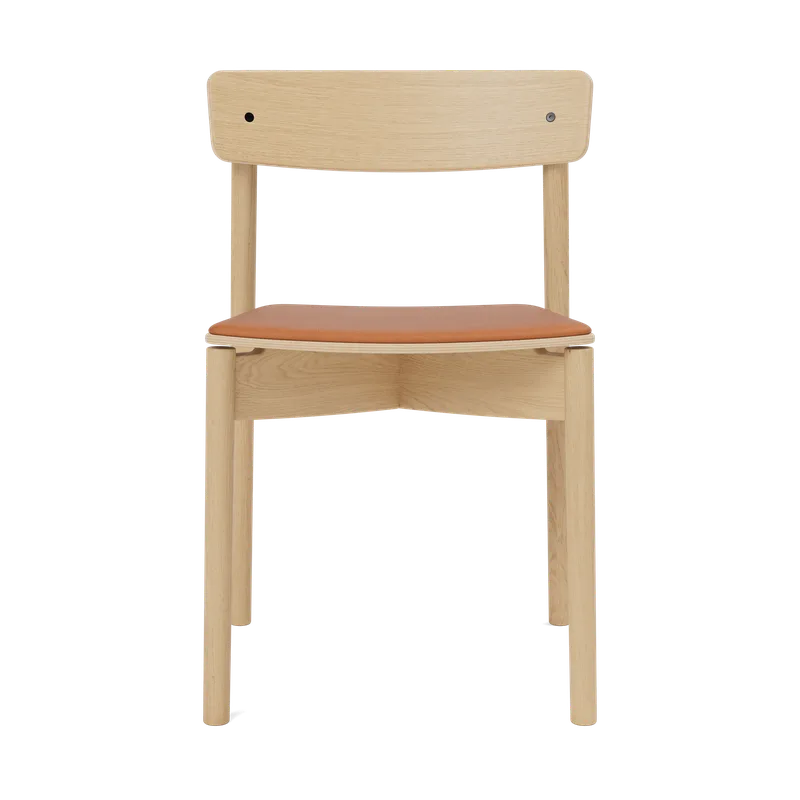 Cross Chair by TAKT in Oak Matt lacquer, LEAP® cognac – product photo 2 of 2