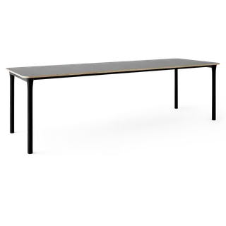 Arc Dining Table by TAKT in Black oak and black oak, 0752 Light grey nano laminate, Ext-92 0752 Light grey nano laminate – product photo 2 of 2