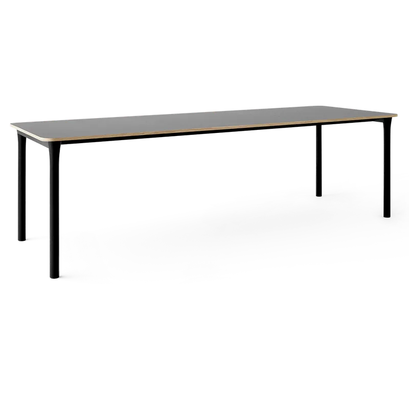 Arc Dining Table by TAKT in Black oak and black oak, 0752 Light grey nano laminate, Ext-92 0752 Light grey nano laminate – product photo 2 of 2