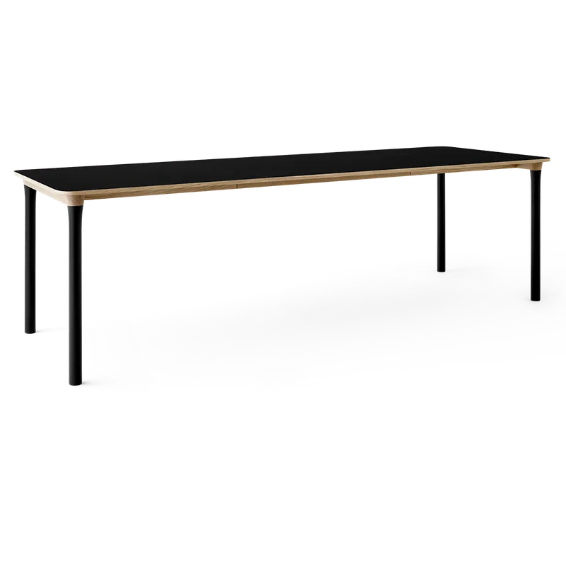 Arc Dining Table by TAKT in Natural oak and black beech, 0720 Black nano laminate, Ext-92 0720 Black nano laminate – product photo 2 of 2