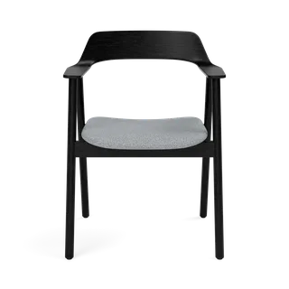 Bow Chair von TAKT in Oak Black lacquer, Hallingdal 130 Grey – Produktfoto 2 von 2