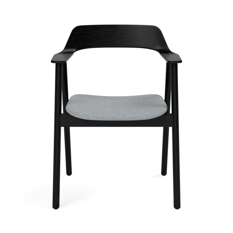 Bow Chair von TAKT in Oak Black lacquer, Hallingdal 130 Grey – Produktfoto 2 von 2