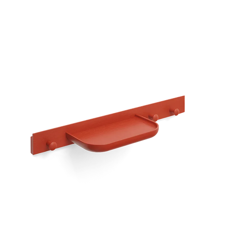 Curve Coat Rack by TAKT in 60 cm, Oak Japan red lacquer, Oak Japan red lacquer – product photo 2 of 2
