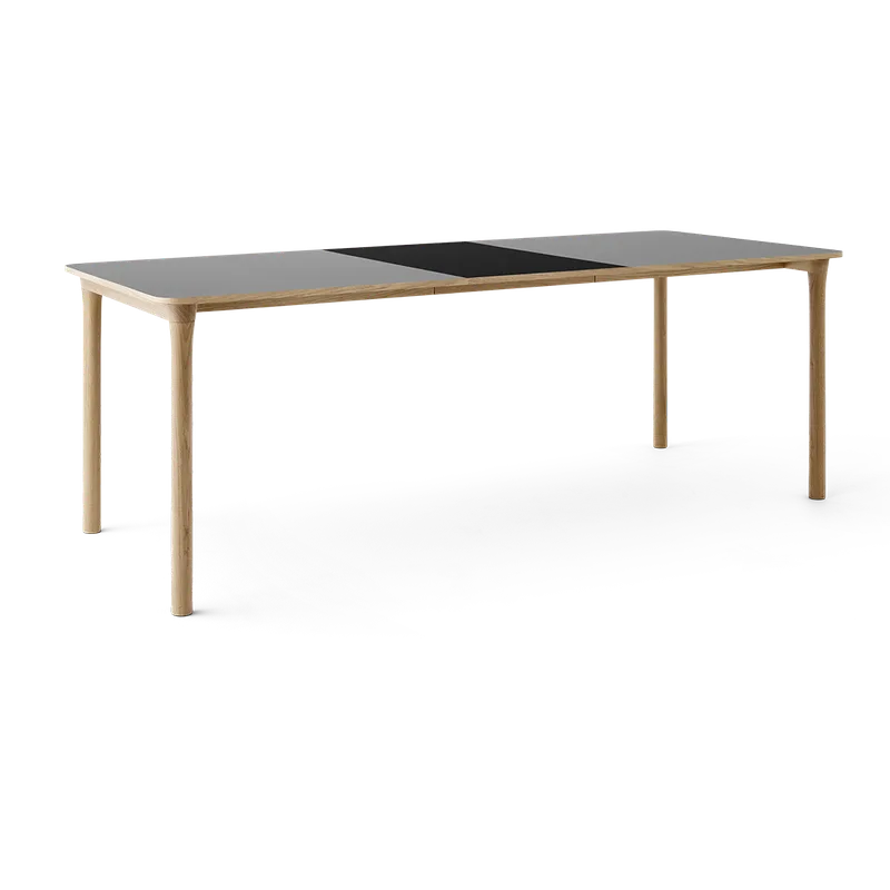Arc Dining Table by TAKT in Natural oak and Natural oak, 0752 Light grey nano laminate, Ext-50 0720 Black nano laminate – product photo 2 of 2