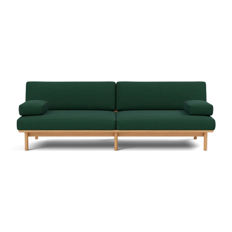 Spoke Sofa by TAKT in Oak Golden oil, Autumn 0971 Dark green, X2 – product photo 2 of 2