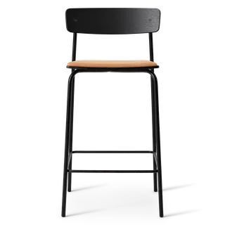 Cross Bar Chair Tube von TAKT in 65 cm, Oak black, Dunes cognac leather – Produktfoto 2 von 2
