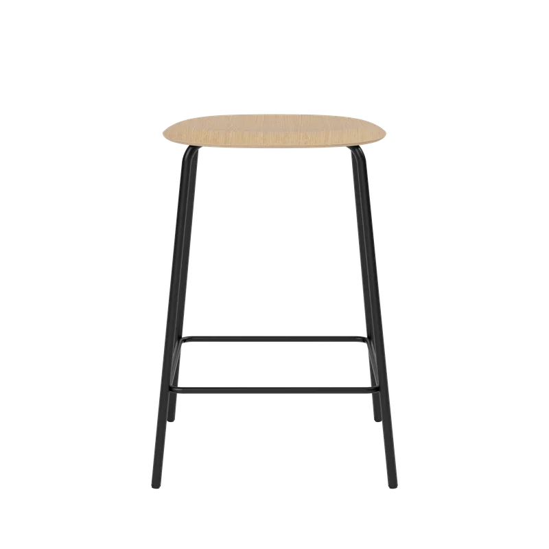 Studio Bar Stool by TAKT in 65 cm, Black oak veneer – product photo 1 of 2