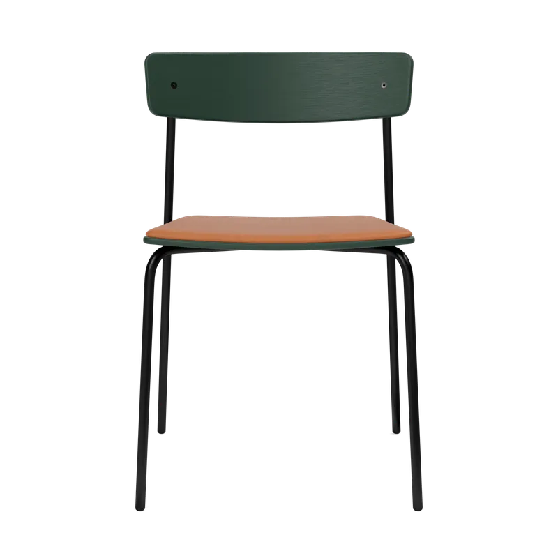 Cross Chair Tube von TAKT in Black tube, Oak Chrome green, LEAP® cognac – Produktfoto 2 von 2