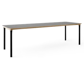 Arc Dining Table by TAKT in Natural oak and black beech, 0752 Light grey nano laminate, Ext-92 0752 Light grey nano laminate – product photo 2 of 2