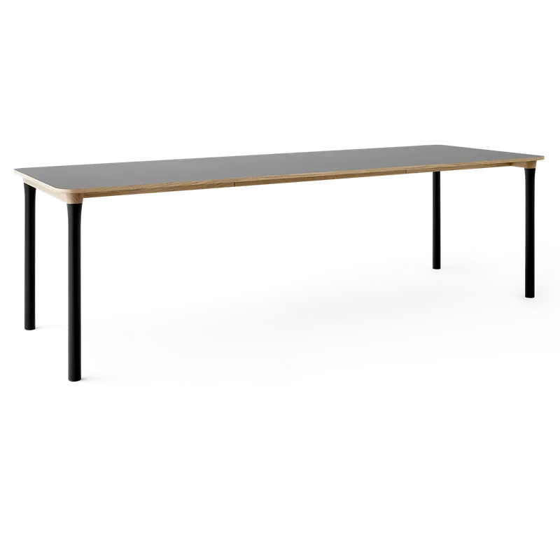 Arc Dining Table by TAKT in Natural oak and black beech, 0752 Light grey nano laminate, Ext-92 0752 Light grey nano laminate – product photo 2 of 2