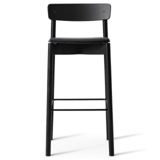 Cross Bar Chair by TAKT in 75 cm, Oak black, Dunes black leather – product photo 2 of 2