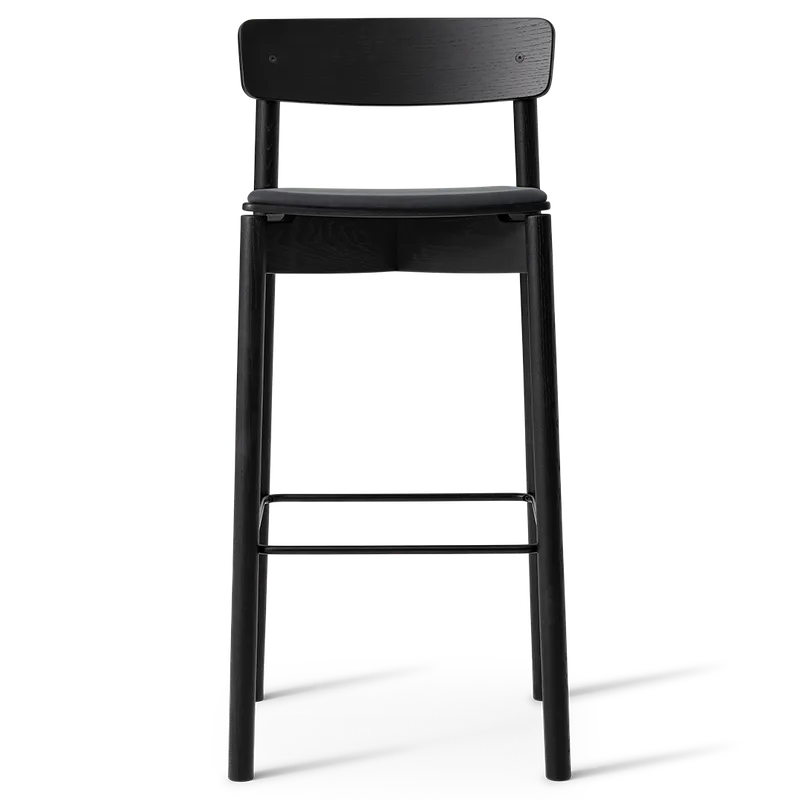 Cross Bar Chair by TAKT in 75 cm, Oak black, Dunes black leather – product photo 2 of 2