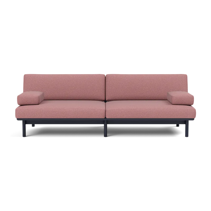 Spoke Sofa von TAKT in Oak Black blue lacquer, Autumn 0651 Rose, X2 – Produktfoto 2 von 2