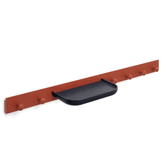 Curve Coat Rack by TAKT in 90 cm, Oak Japan red lacquer, Oak Black blue lacquer – product photo 2 of 2