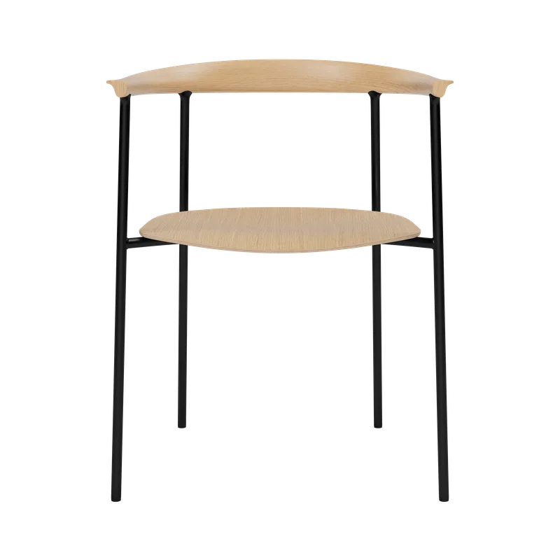 Arc Chair by TAKT in Black tube, Beech Black lacquer, None – product photo 2 of 3