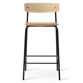 Cross Bar Chair Tube de TAKT en 65 cm, Oak Matt lacquer, Dunes cognac leather – photo du produit 2 sur 2