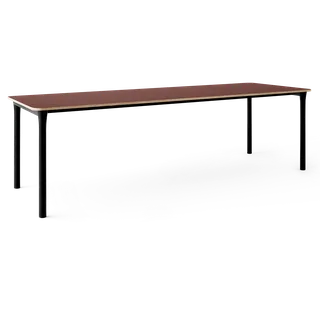 Arc Dining Table by TAKT in Black oak and black oak, 0751 Deep red nano laminate, Ext-92 0751 Deep red nano laminate – product photo 2 of 2