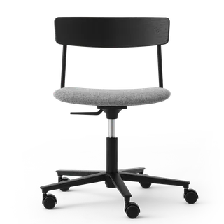 Cross Task Chair by TAKT in Black tube, Oak Black lacquer, Hallingdal 130 Grey, None – product photo 2 of 2