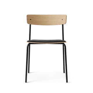 Cross Chair Tube van TAKT in Black tube, Oak Matt lacquer, Spoor Zea Black Leather – productfoto 2 van 2