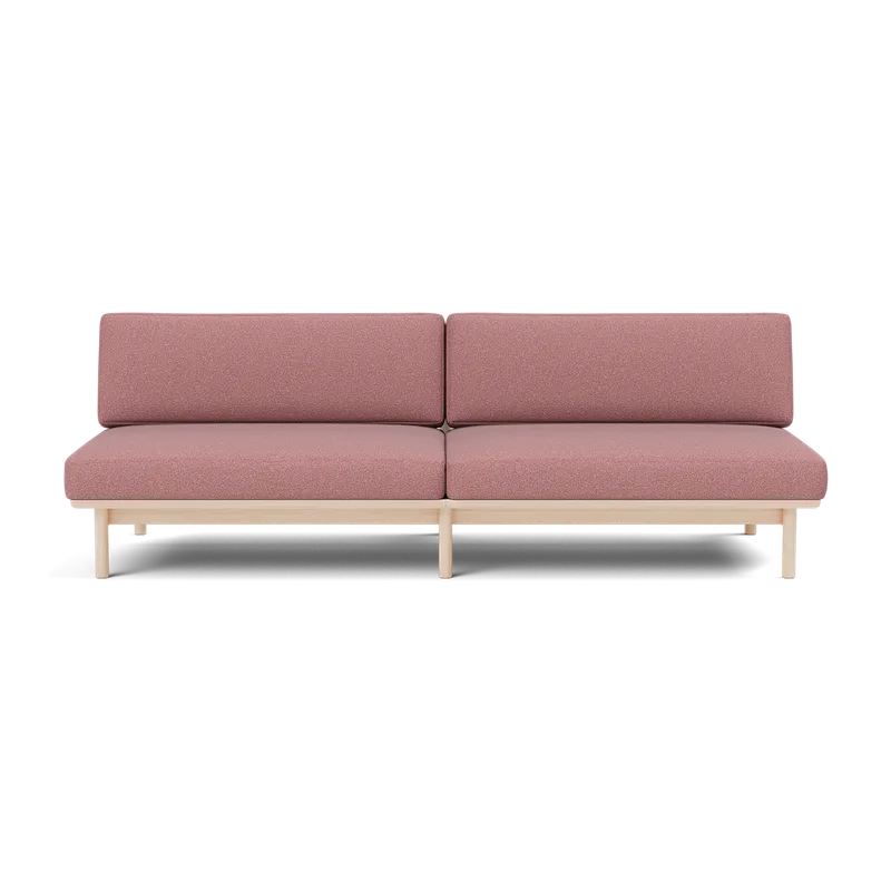 Spoke Sofa von TAKT in Beech White oil, Autumn 0651 Rose, Ohne – Produktfoto 2 von 2