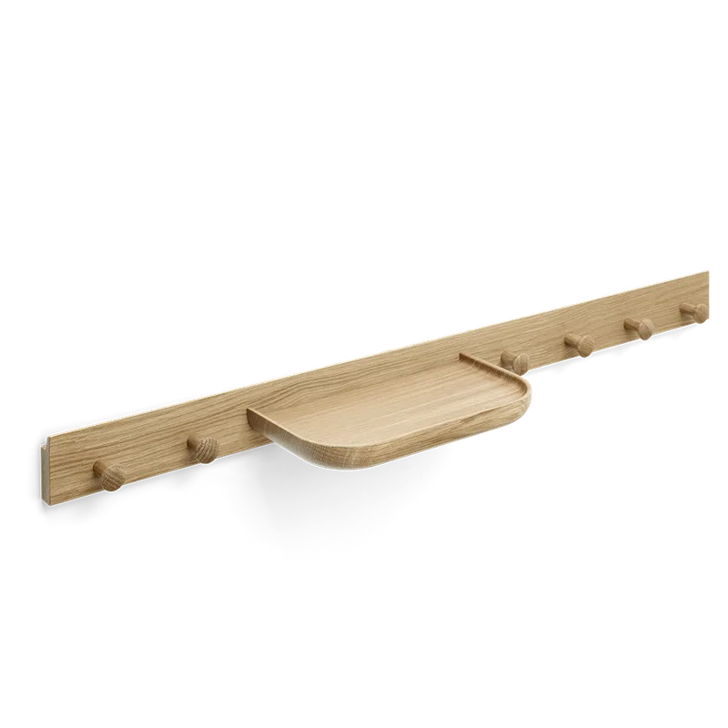 Curve Coat Rack by TAKT in 90 cm, Oak Matt lacquer, Oak Matt lacquer – product photo 2 of 2
