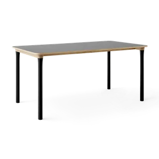 Arc Dining Table by TAKT in Natural oak and black beech, 0752 Light grey nano laminate, None – product photo 2 of 2