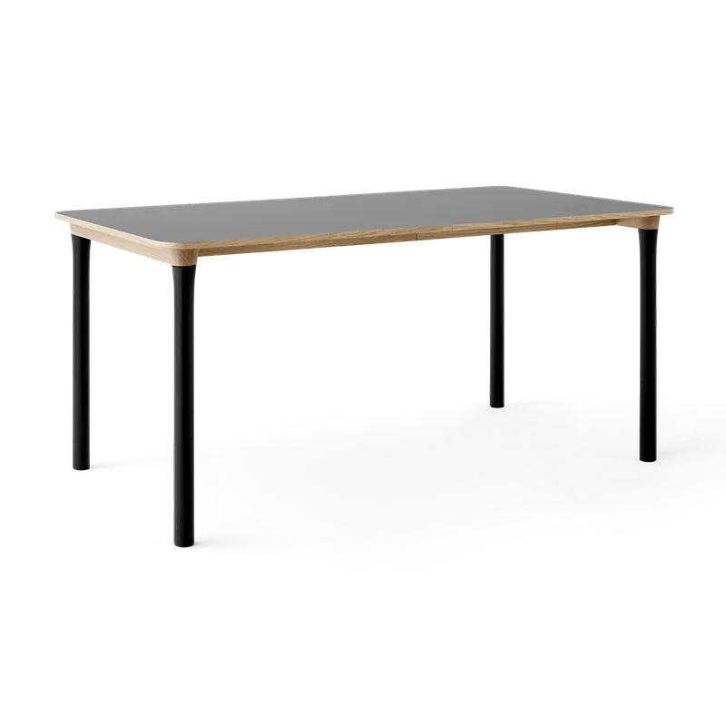 Arc Dining Table by TAKT in Natural oak and black beech, 0752 Light grey nano laminate, None – product photo 2 of 2