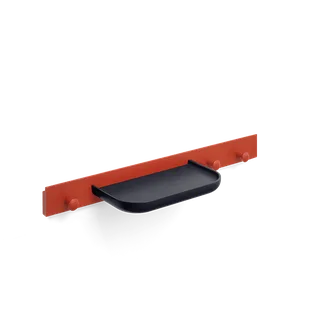 Curve Coat Rack by TAKT in 60 cm, Oak Japan red lacquer, Oak Black blue lacquer – product photo 2 of 2