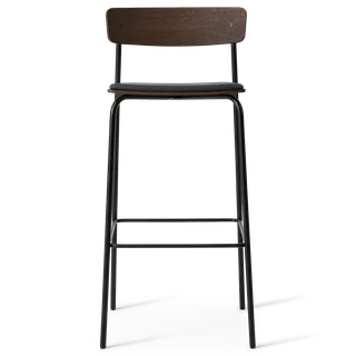 Cross Bar Chair Tube by TAKT in 75 cm, Smoked oak, Dunes black leather – product photo 2 of 2