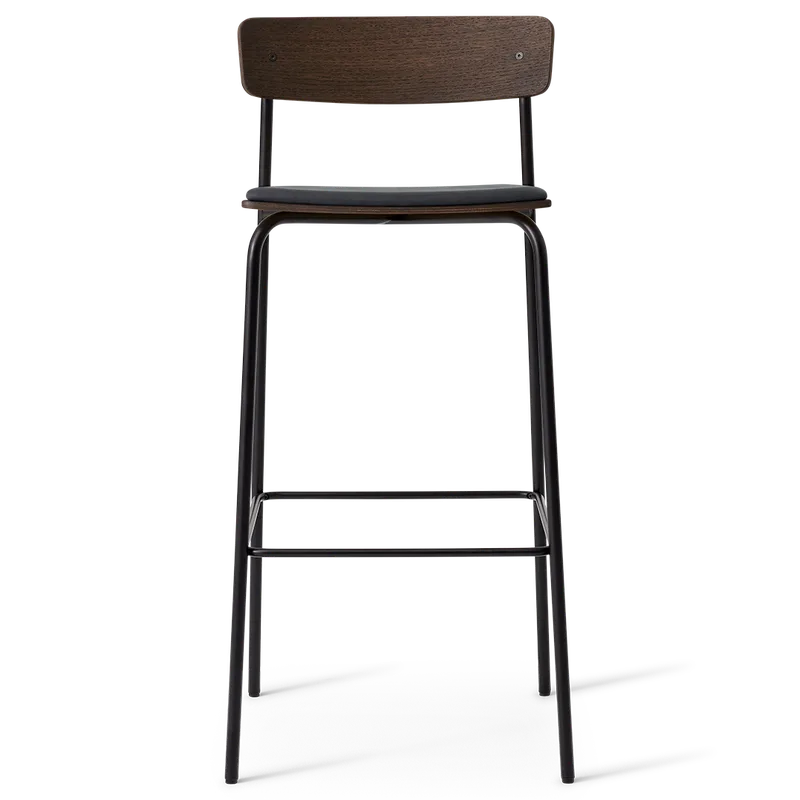 Cross Bar Chair Tube by TAKT in 75 cm, Smoked oak, Dunes black leather – product photo 2 of 2