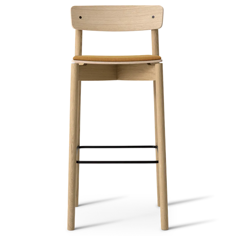 Cross Bar Chair by TAKT in 75 cm, Oak Matt lacquer, Remix 422 Golden ochre – product photo 2 of 2