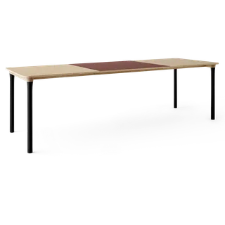 Arc Dining Table by TAKT in Natural oak and black beech, Oak veneer, Ext-92 0751 Deep red nano laminate – product photo 2 of 2