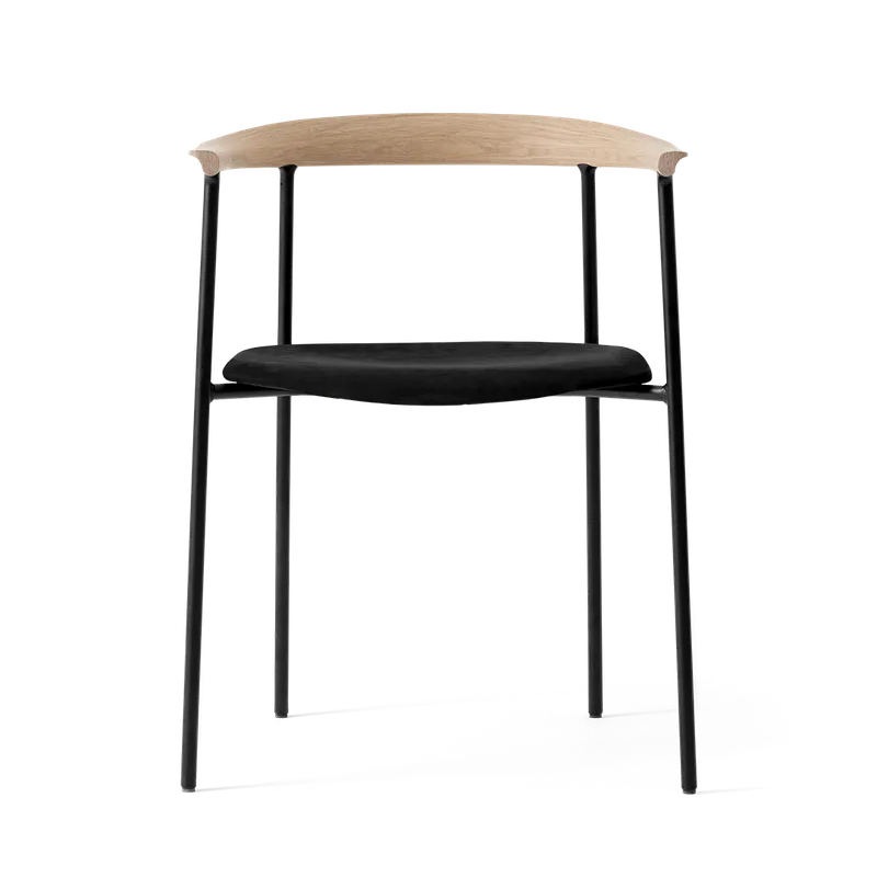 Arc Chair de TAKT en Black tube, Oak Matt lacquer, Dunes black leather – photo du produit 3 sur 3