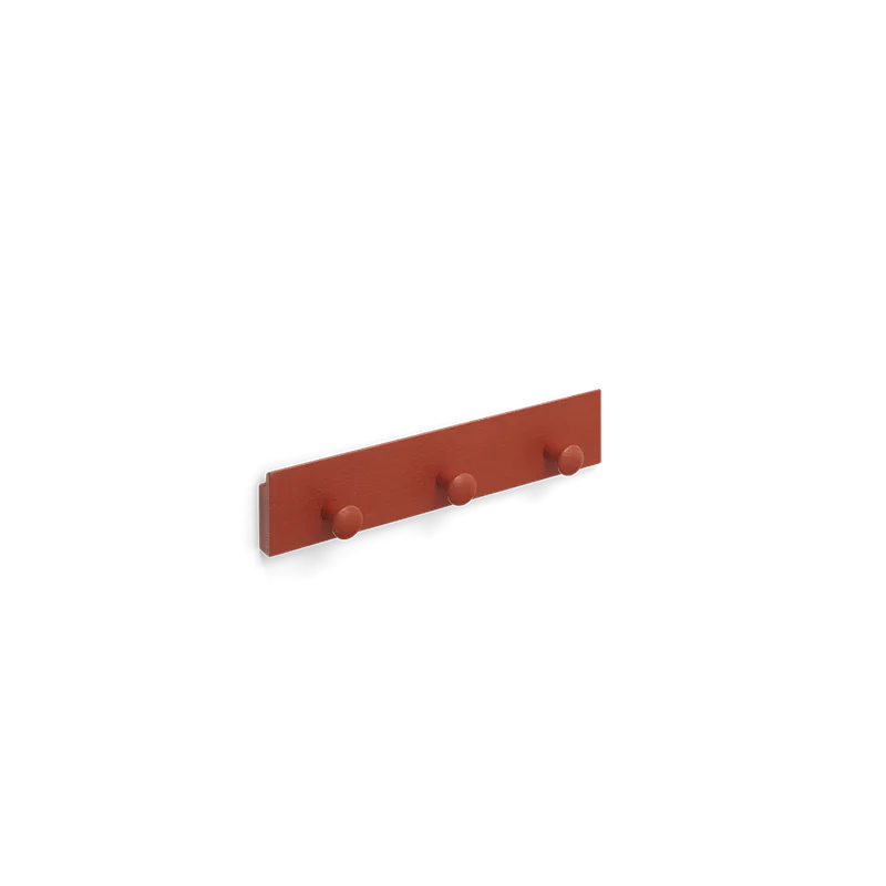 Curve Coat Rack by TAKT in 30 cm, Oak Japan red lacquer, None – product photo 2 of 2