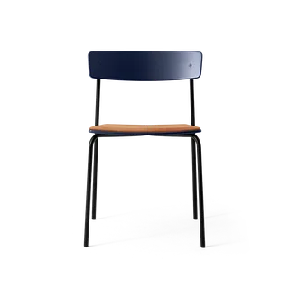 Cross Chair Tube von TAKT in Black tube, Oak Iron blue, Spoor Zea Cognac Leather – Produktfoto 2 von 2