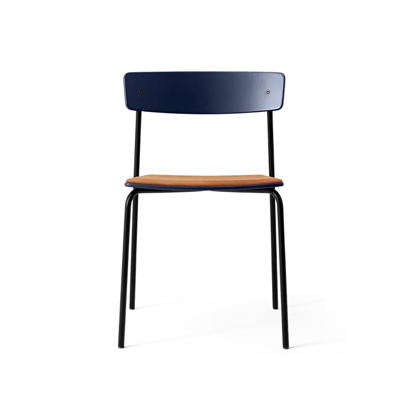 Cross Chair Tube von TAKT in Black tube, Oak Iron blue, Spoor Zea Cognac Leather – Produktfoto 2 von 2