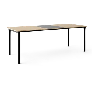 Arc Dining Table by TAKT in Black oak and black oak, Oak veneer, Ext-50 0752 Light grey nano laminate – product photo 2 of 2