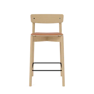 Cross Bar Chair by TAKT in 65 cm, Oak Matt lacquer, LEAP® cognac – product photo 2 of 2