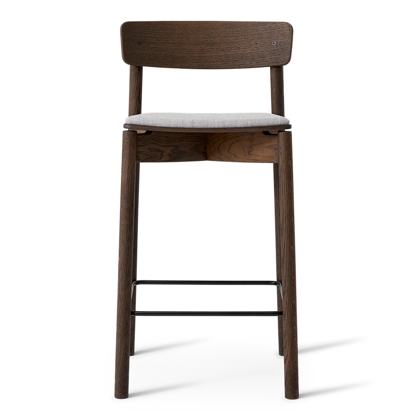 Cross Bar Chair von TAKT in 65 cm, Smoked oak, Remix 123 Sand grey – Produktfoto 2 von 2