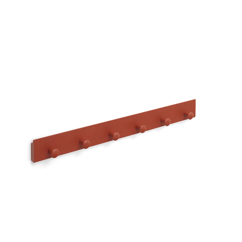 Curve Coat Rack by TAKT in 60 cm, Oak Japan red lacquer, None – product photo 2 of 2