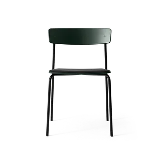 Cross Chair Tube van TAKT in Black tube, Oak Chrome green, Spoor Zea Black Leather – productfoto 2 van 2